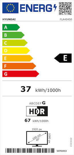 Hyundai Smart Fernseher 40 Zoll Volle HD LED FLA40450 HDR (2025)