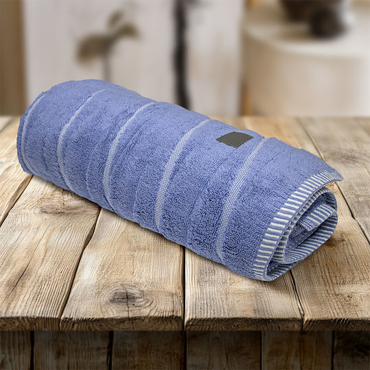 Lino Home Πετσέτα Σώματος Loomline 80x150εκ. Ντένιμ Βάρους 600gr/m²