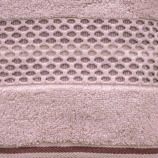 Lino Home Hand Towel Igalo 30x50cm Pink Weight 600gr/m²