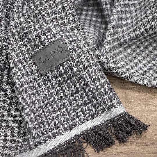 Lino Home Geschirrtuch aus 100% Baumwolle in Gray Farbe 40x60cm