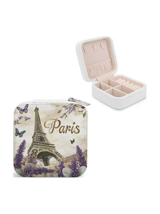 By Queen Casetă Pentru Bijuterii Paris Bloom Turnul Eiffel și Levănțică