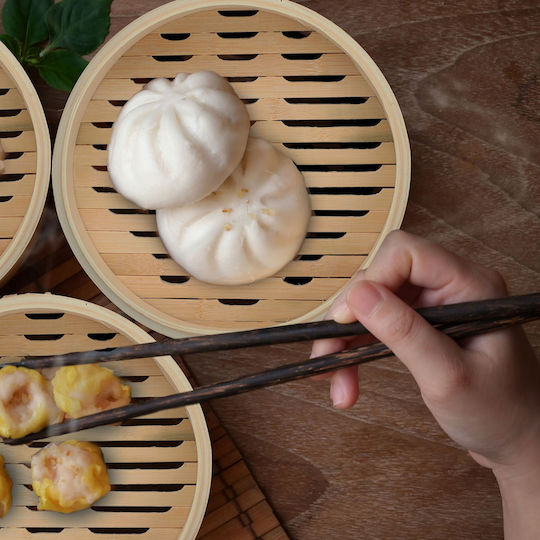 Bamboo Steamer 3 Levels Relaxdays 24 Cm 1.7 L Per Level