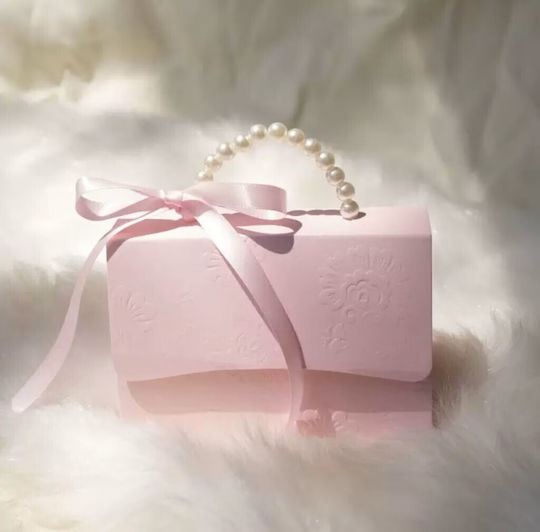By Queen Feminine Luxury Pearl Purse Κουτί Δώρου Ροζ