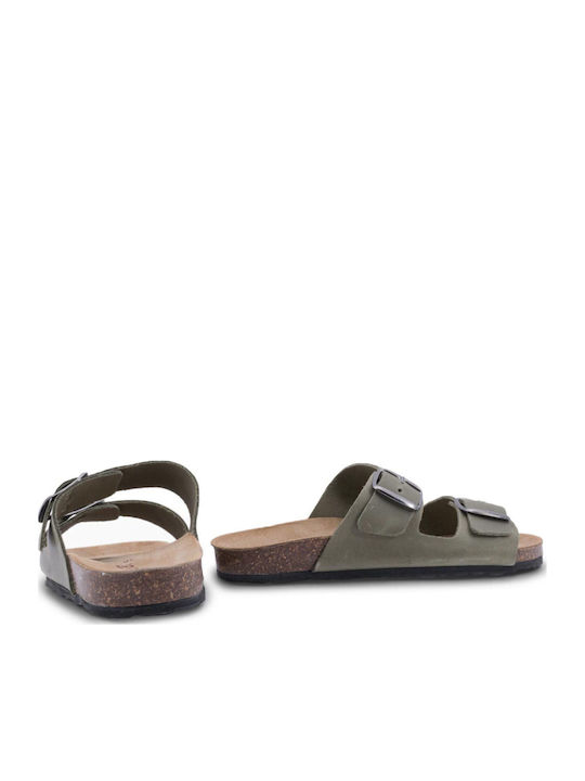 Women's Flat Sandals Anatomic in Green Color