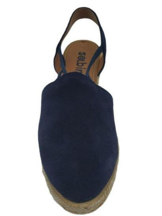 Damenplattformen im Espadrilles-Stil Blau