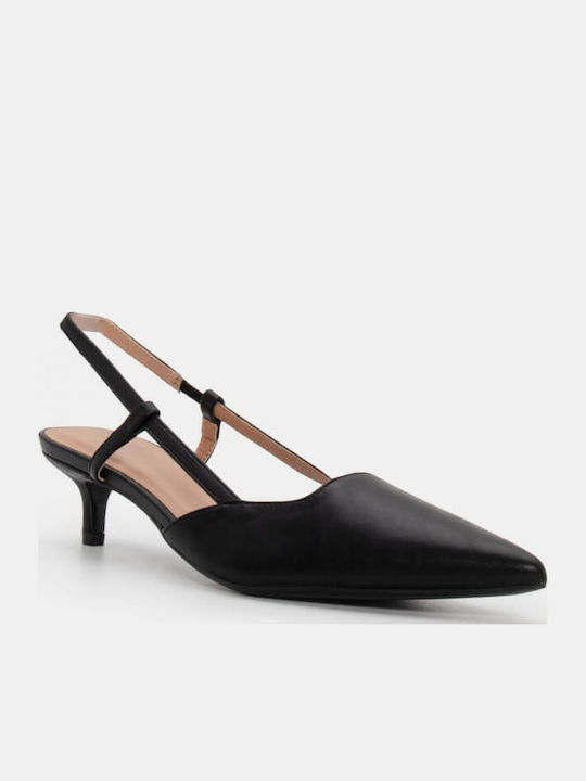 Pantofi cu toc cu Curea Negre