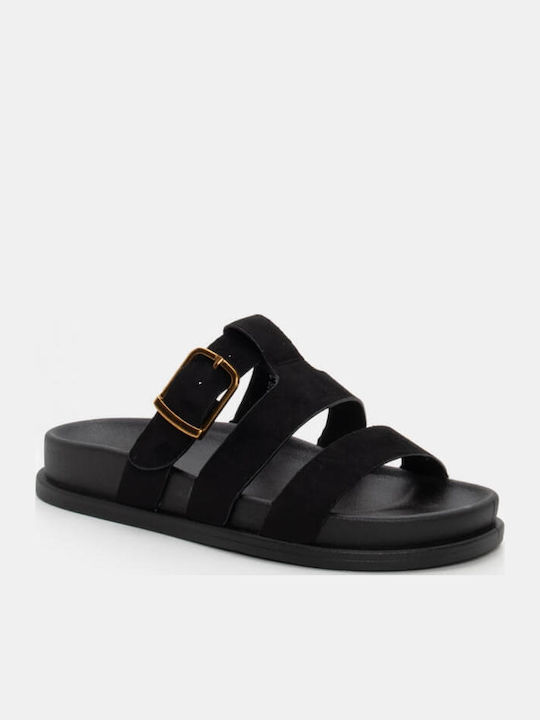 Flache Sandalen für Damen Flatforms in Schwarz Farbe