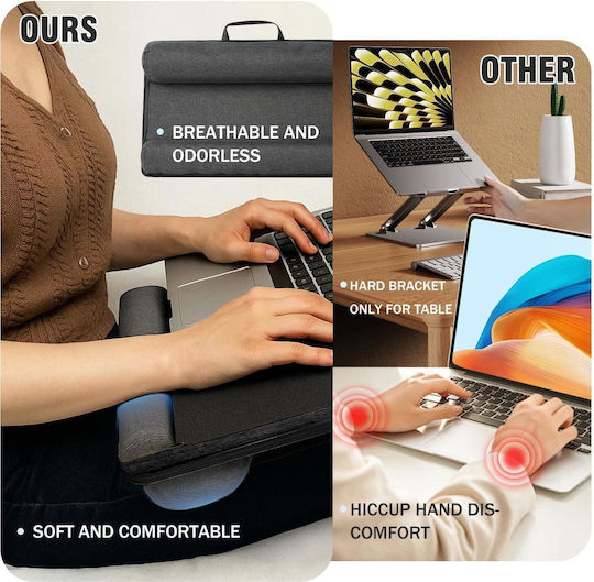 Tabelul pentru Laptop până la 17" 55x34 cm with mouse holder and forearm support with double ventilation cushions