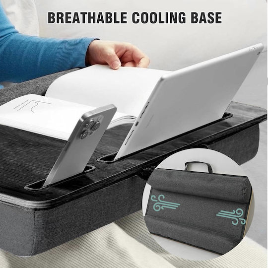 Tabelul pentru Laptop până la 17" 55x34 cm with mouse holder and forearm support with double ventilation cushions