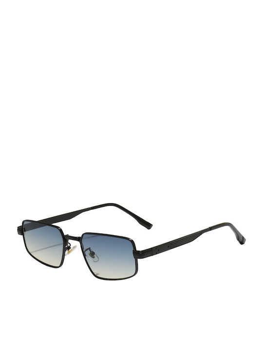 Carito Unisex Sunglasses with Black Metallic Frame and Light Blue Lens SZ-3618 c2