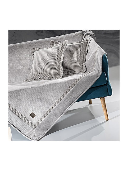 Guy Laroche Rubicon Three-Seater Sofa Throw 170x300cm Elephant