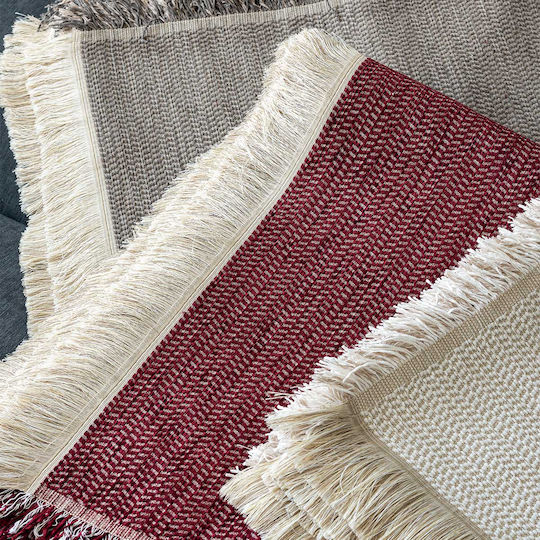 Palamaiki Niki Four-Seater Sofa Throw Chenille 180x320cm Burgundy