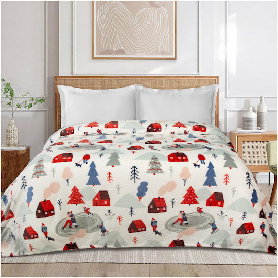 Heinner Κουβέρτα Fleece Διπλή 200x220εκ. Πολύχρωμη