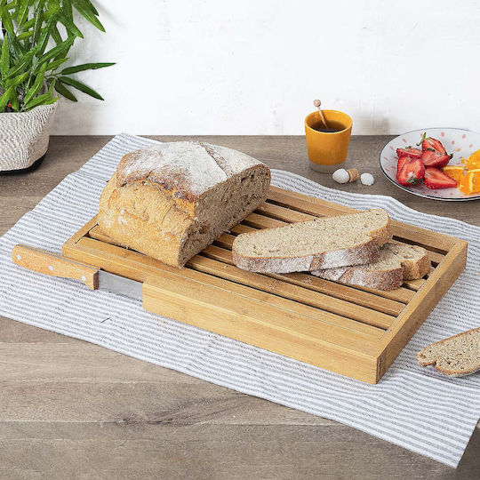 Secret de Gourmet Επιφάνεια Κοπής για Ψωμί Ξύλινη Μπεζ 44x27cm