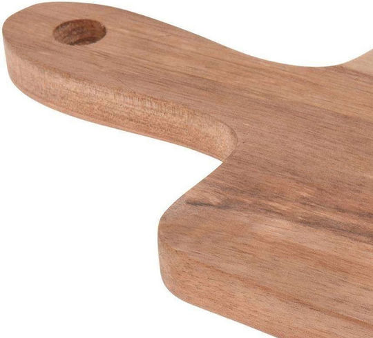 Excellent Houseware Σετ Επιφάνεια Κοπής από Μπαμπού με Μαχαίρια & Πιρούνι Καφέ 43x16cm 4τμχ