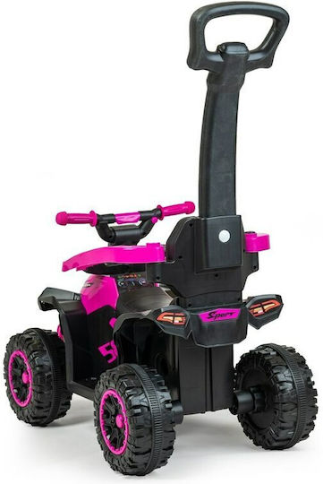 BabyMix Mega Quad Mașină Ride On Cu Mâner Pentru Părinți Pentru 12+ Luni Cu Sunete Roșie