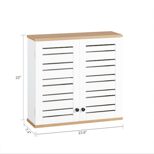 SoBuy Bathroom Cabinet L19xW19xH56cm White