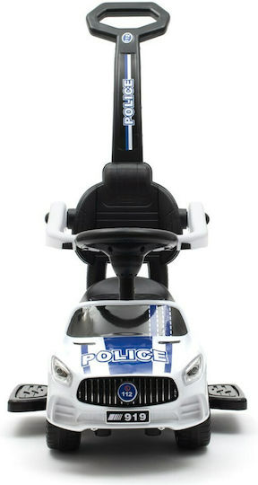 BabyMix Baby Lauflernhilfe Ride On mit Elterngriff für 12+ Monate Weiß