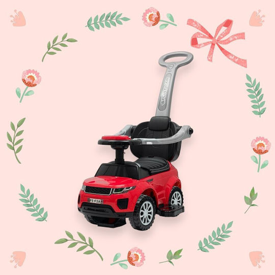 BabyMix Mașină Ride On Cu Mâner Pentru Părinți Pentru 36+ Luni Cu Sunete Roșie