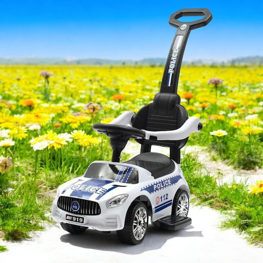 BabyMix Baby Lauflernhilfe Ride On mit Elterngriff für 12+ Monate Weiß