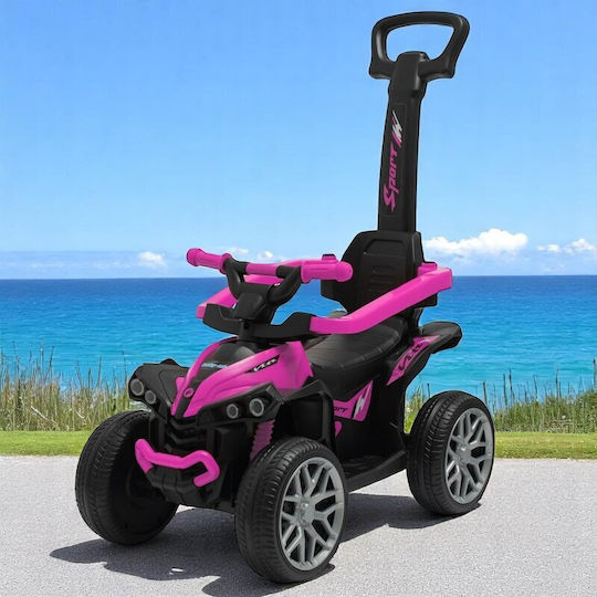 BabyMix Mega Prime Mașină Ride On Cu Mâner Pentru Părinți Pentru 12+ Luni Cu Sunete Roz