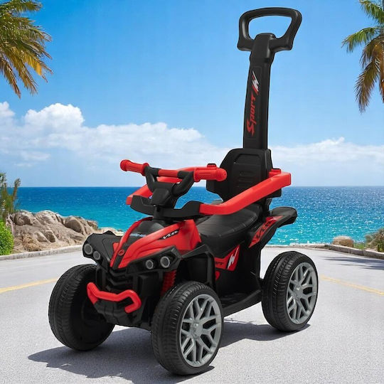 BabyMix Mega Prime Mașină Ride On Cu Mâner Pentru Părinți Pentru 12+ Luni Cu Sunete Roșie