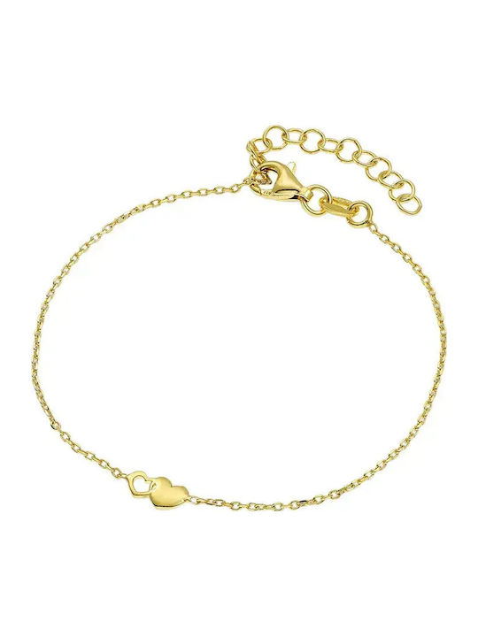 Vogue Damen Armband mit Design Herz aus Silber Vergoldet