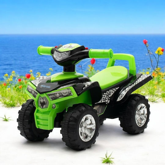 BabyMix Quad Car Ride On for 36+ Months with Sounds Green