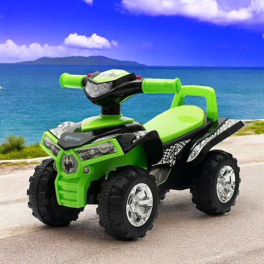 BabyMix Quad Car Ride On for 36+ Months with Sounds Green