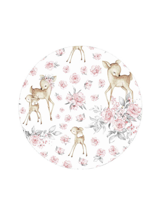 MimiNu Βρεφικό Μαξιλάρι Πλαγιοκεφαλίας Minky Pink, Sweet Deer Pink 23x30εκ.