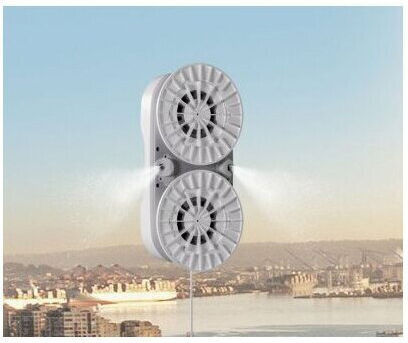 Window Vacuum Cleaner Robot Battery White
