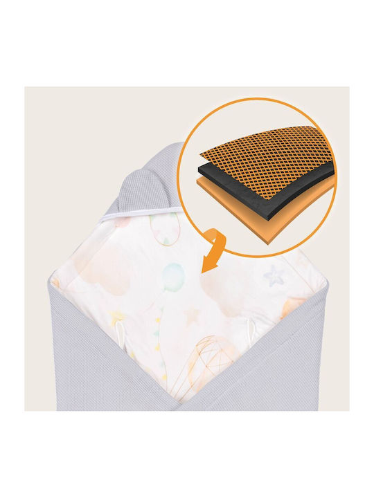 Lionelo Pătură Pepinieră Swaddling pături 100% bumbac Albastru 90x90cm