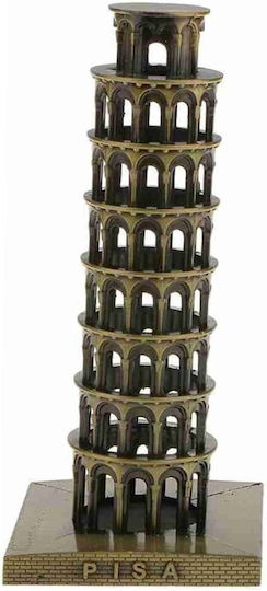 Metallic Miniature Tower Pisa 7x16x7cm