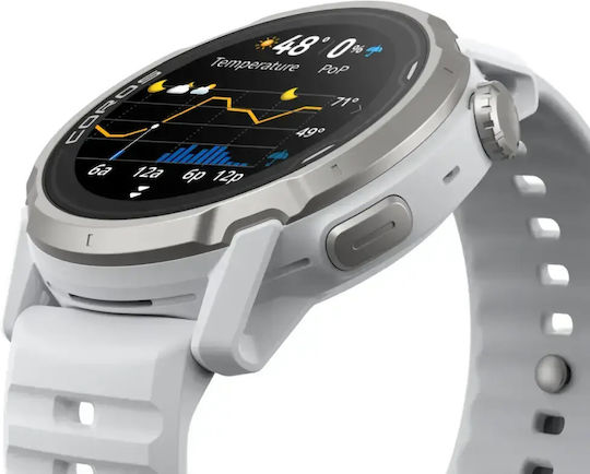 Coros Apex 4 Titan 42mm Wasserdicht Smartwatch mit Pulsmesser (Weiß)