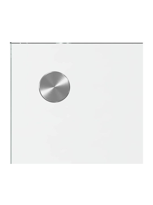 vidaXL Spătar Rectangular Din Sticlă Albă 120x40cm 3415485 2 Bucăți