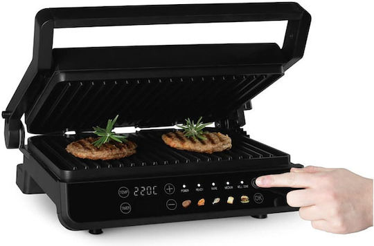 Berlinger Haus Tischplatte Elektrogrill Grill 2000W mit Deckel und einstellbarem Thermostat 23cmx23cmcm