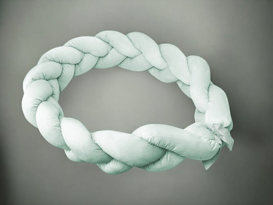 MimiNu Crib Bumpers Braided Inside Cold Mint 23x220cm