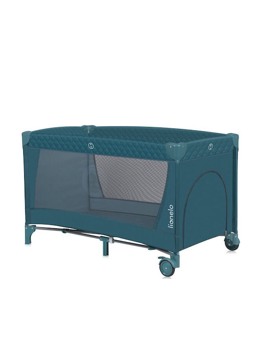 Lionelo Flower Loc de joacă 2 Nivele cu Schimbător & Saltea Verde 60x120cm