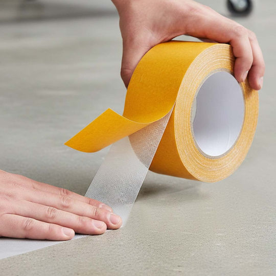 Avizar Double-sided Adhesive Tape 5 Cm X 20 M High Resistance Anti-stretch Yellow