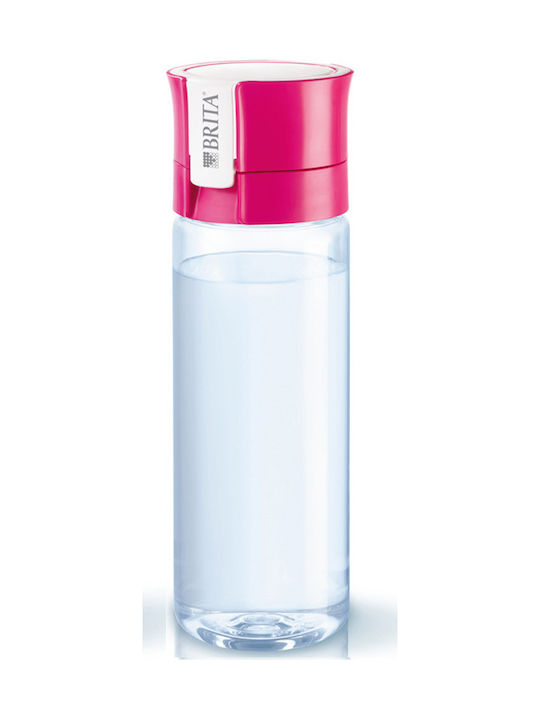 Brita Fill & Go Vital Πλαστικό Παγούρι με Φίλτρο 600ml Διάφανο Pink