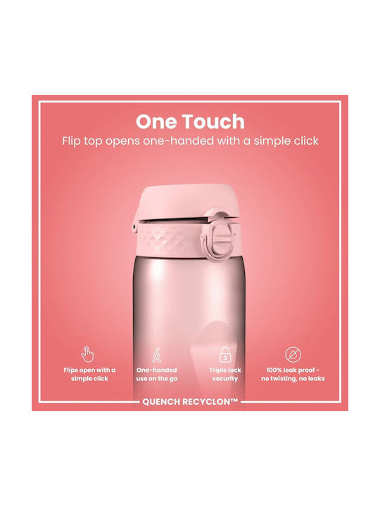Ion8 Quench Water Bottle Plastic Bike 1000ml Pink