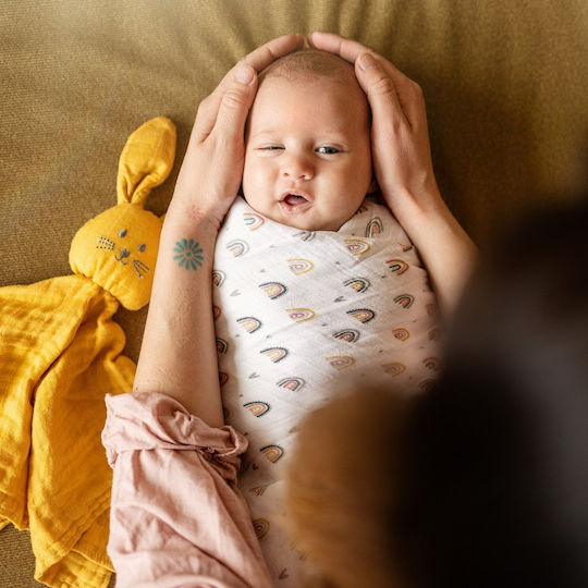 Petite & Mars Swaddle Blanket Multicolor 120x120εκ. 2buc