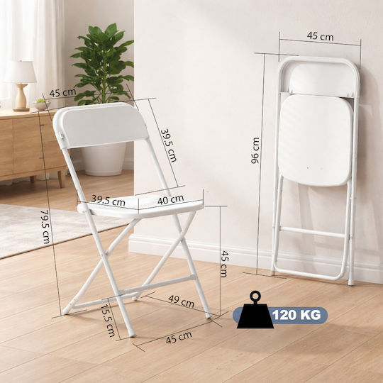 Stühle Küche klappbar White 4Stück