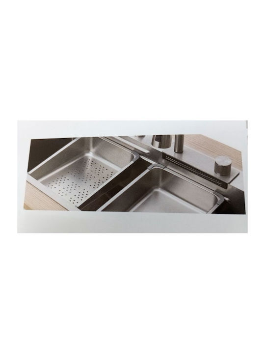 Tema Drop-In Sink Inox with Faucet W80xD45cm Silver