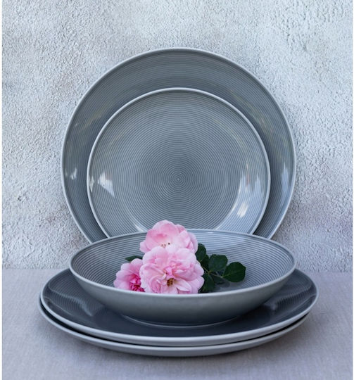 keleman Teller Suppe aus Porzellan Gray 23cm