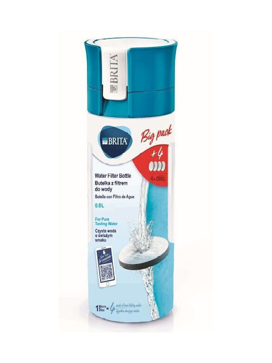 Brita Fill & Go Παγούρι με Φίλτρο 600ml Μπλε