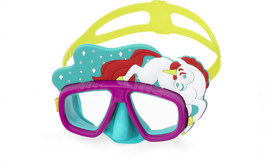 Bestway Aquapals Silicone Diving Mask with Snorkel Kids Purple/Turquoise