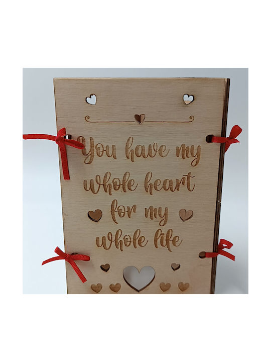 ToXylo Frame Wooden Heart Shaped with Beige Frame