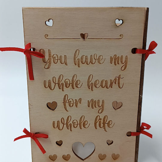 ToXylo Frame Wooden Heart Shaped with Beige Frame