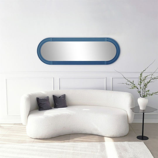 Oglindă Cu Suport Montat Albastră 55x170cm